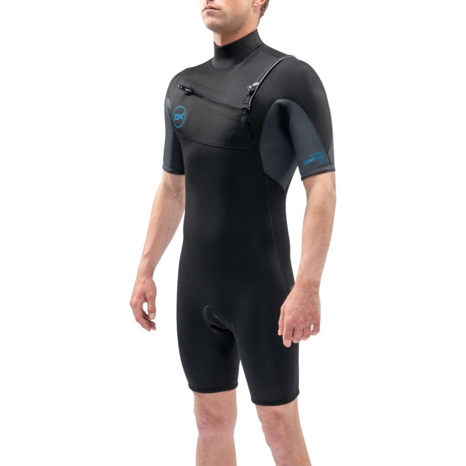 Гидрокостюм DAKINE MEN'S QUANTUM CHEST ZIP SHORTY 3/2mm Black/Grey Размер L DK21M32QSZ (0604565435118)