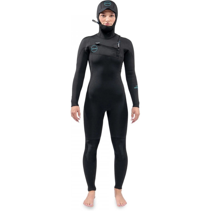 Гидрокостюм женский DAKINE WOMENS MISSION CHEST ZIP HOODED 6/5/4mm BLACK, 14 DK21W654HMZ (0604565452191)