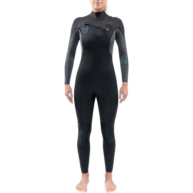 Гидрокостюм женский DAKINE WOMEN'S QUANTUM CHEST ZIP FULL SUIT 3/2mm Black/Grey Размер 10 DK22W32QZ (0604565597106)